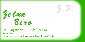 zelma biro business card